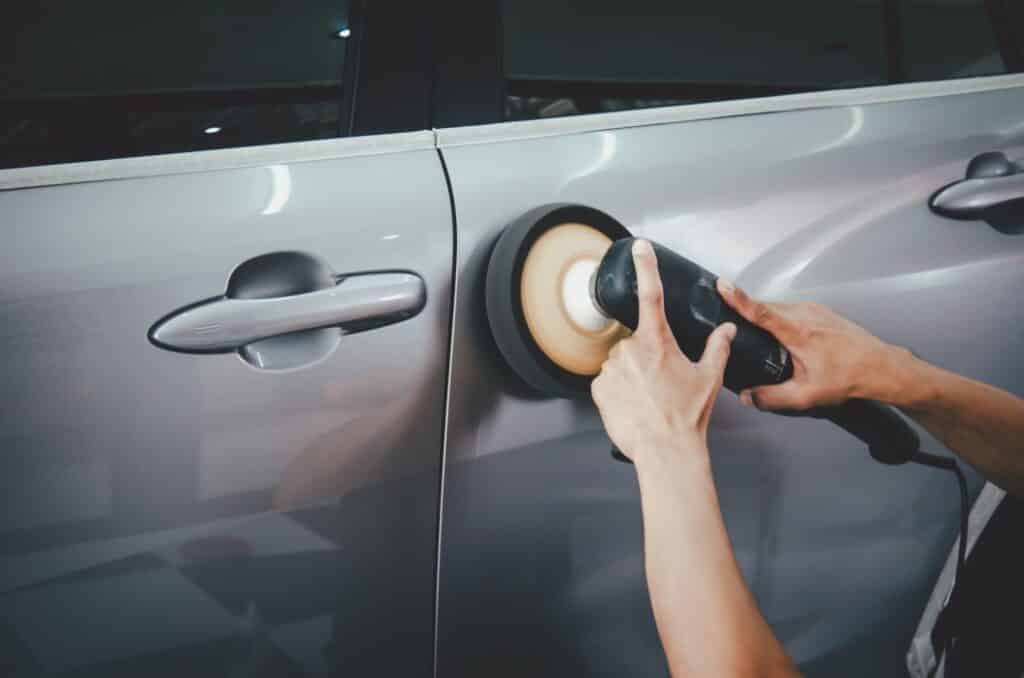 car paint job polishing and preparing car